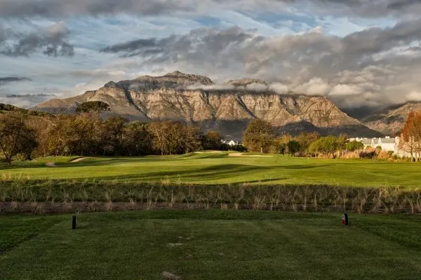 Fairway with mountain backdrop