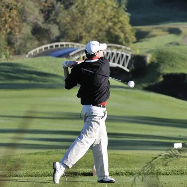 Golfer on De Zalze course