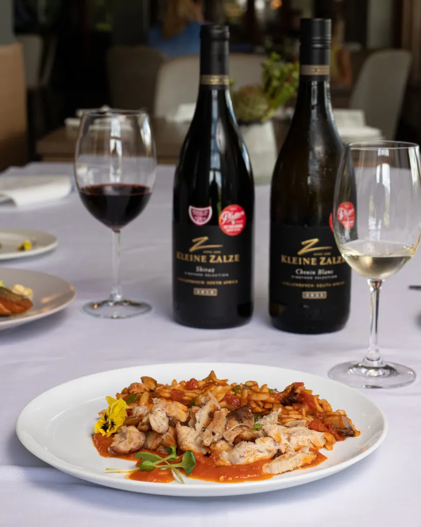 Pasta with wine