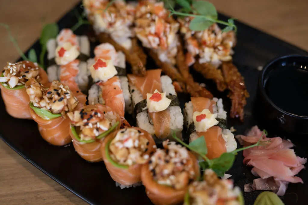 Fresh sushi platter